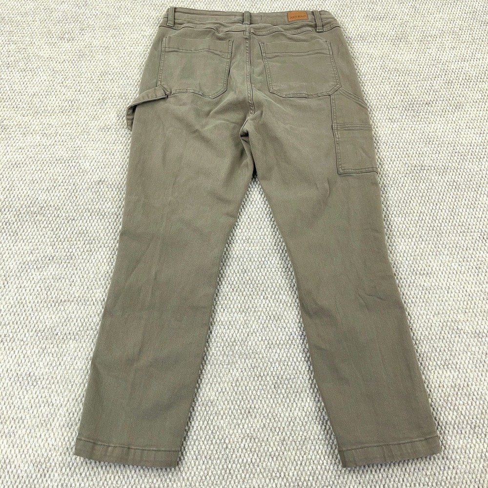 Judy Blue Jeans‎ Women 11 30 Slim Fit Carpenter Olive Green Moss Denim Straight - Picture 3 of 13